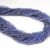 Natural Blue Iolite Micro Faceted Roundel Beads Strand Length is 13 Inches & Sizes from 2.5mm approx. 